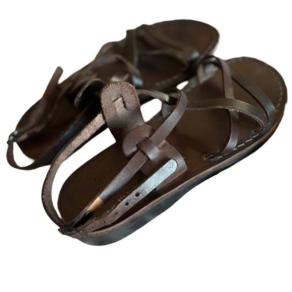 Leather Strappy Slingback Sandals - Picture 3 of 7